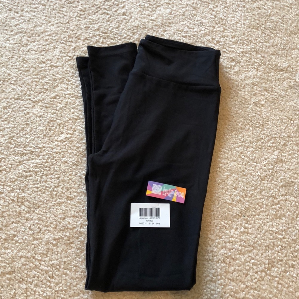 NWT OS LuLaRoe Jet Black Leggings